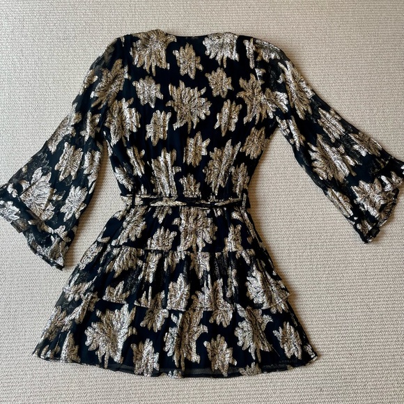 Melissa odabash short metallic tiered dress - Picture 5 of 8